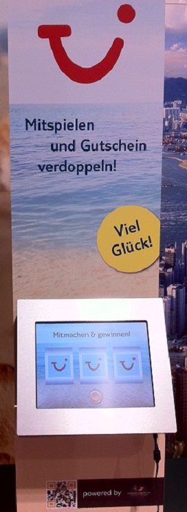 TUI Messespiel, TouchscreenGame, interaktive Präsentation, PromoScreen, PromotionGame, AppGame, TabletGame