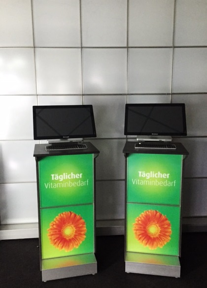 Touchscreen-Game auf Lichtmodultheke